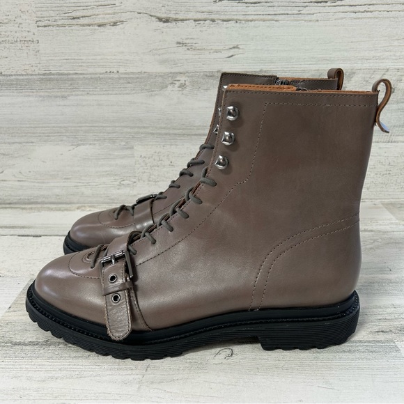 FRANCO SARTO Amelia Taupe Leather Combat NEW Boots 11